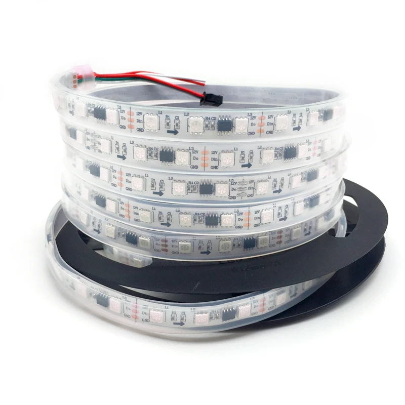 5 м/лот WS2811 5050 RGB Светодиодная лента 60 Светодиодный s/m индивидуальный адресуемый