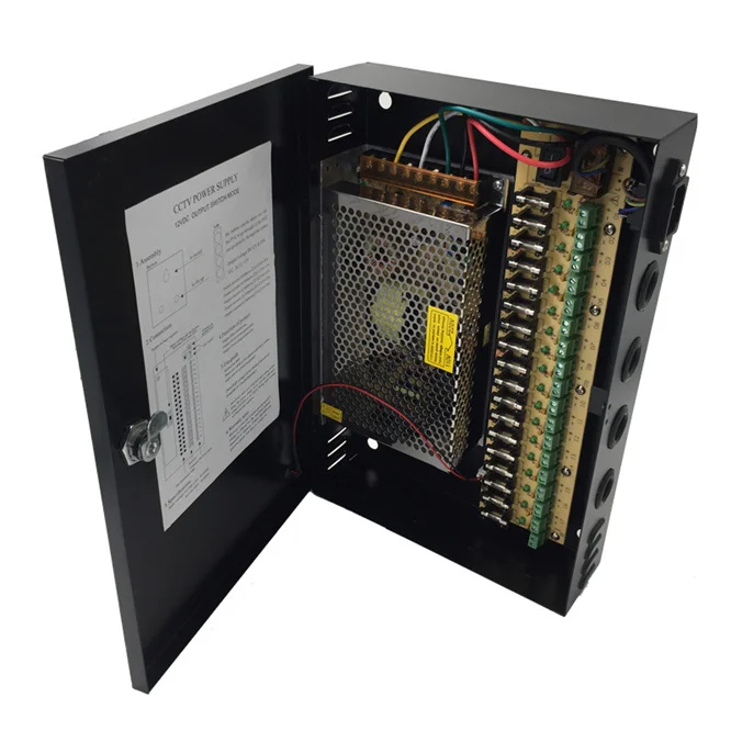 18 каналов DC12V 20A CCTV камера блок питания CCTV PTC распределенный Импульсный блок питания для безопасности видеокамеры s 18CH порты