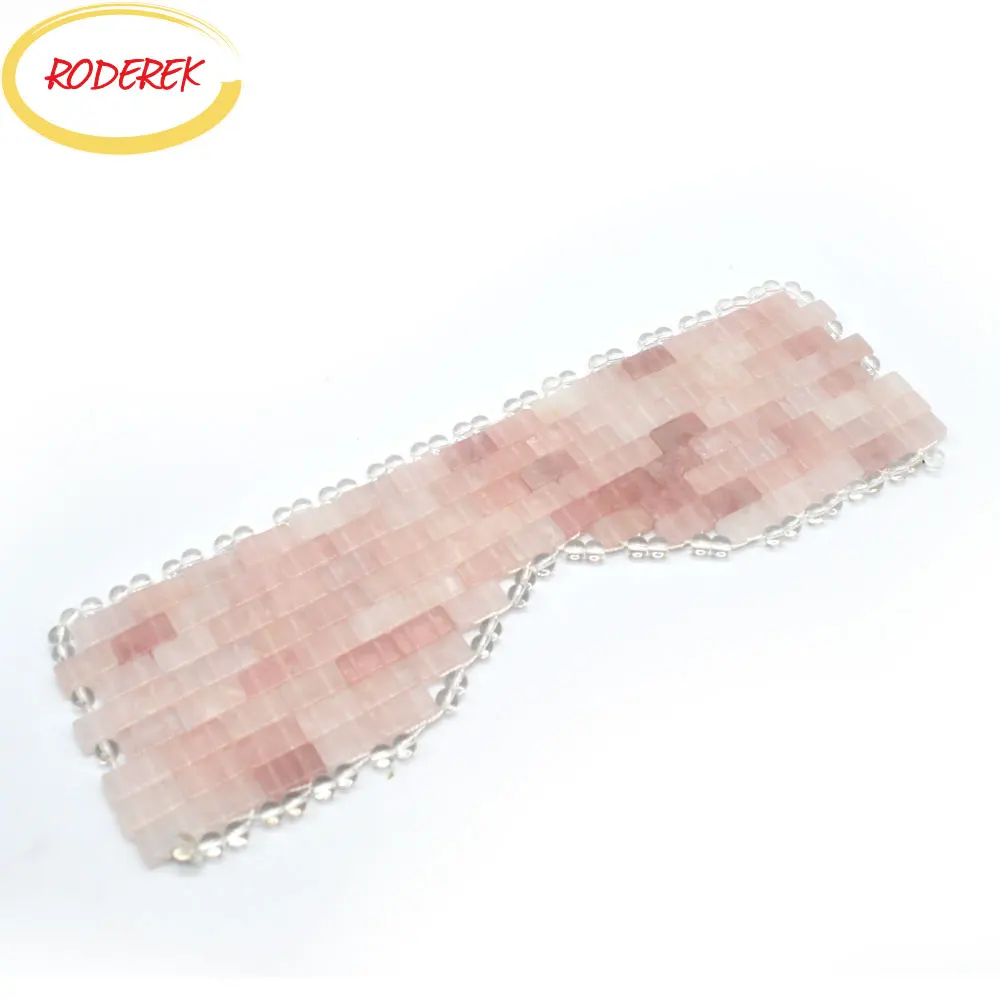 Натуральная Нефритовая маска для глаз лица розовый кварцевый камень снятия