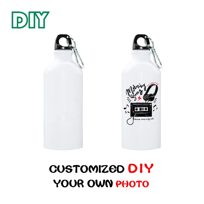 LIQU DIY фото печать алюминиевые спортивные бутылки для воды Велоспорт Кемпинг велосипед чайник открытый езда Питьевая бутылка