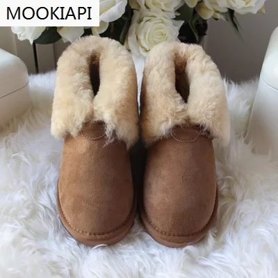 

The latest high-quality snow boots in Europe in 2019, real sheepskin, 100% wool, free delivery, women's shoes, six colors