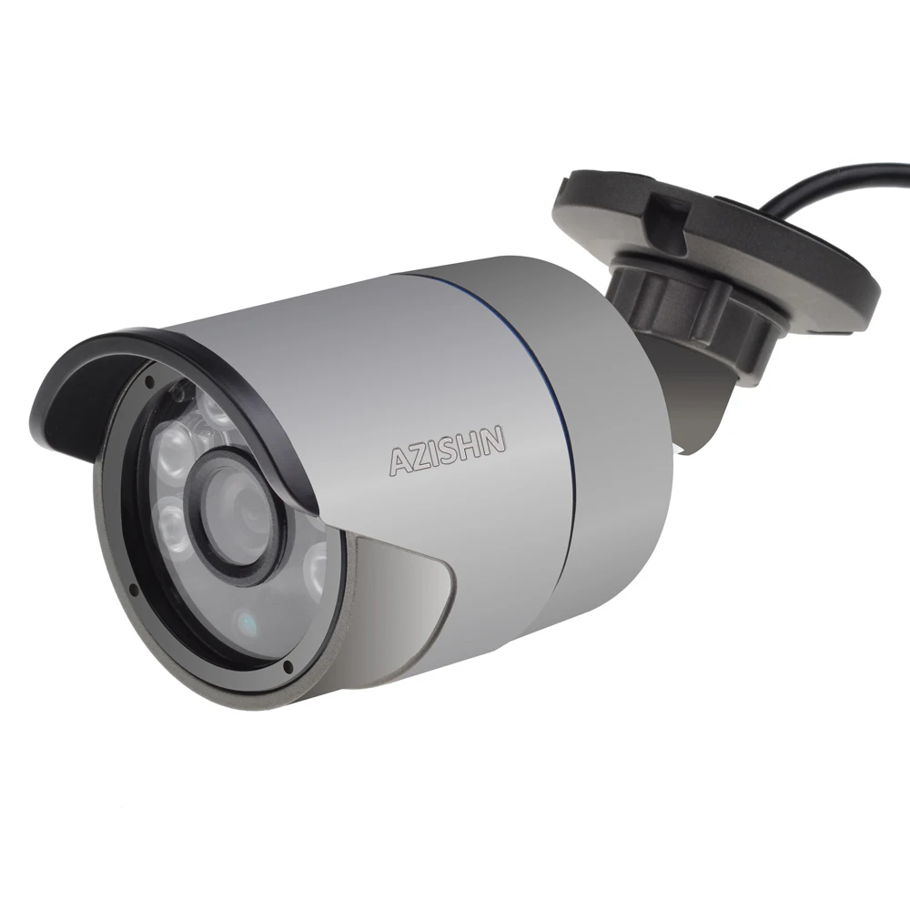 AZISHN ONVIF Проводная аудио IP камера 720P/960P/1080P H.264 Сетевая P2P микрофон захват
