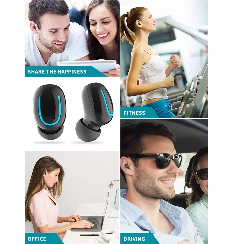 Bluetooth гарнитура беспроводные наушники спортивные с микрофоном свободные руки