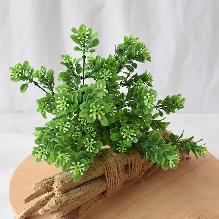 35cm artificial greenery plants 7 forks Milan grass wall Plant for home wedding decoration | Дом и сад