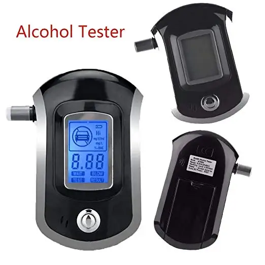 New hots Professionele Mini Politie Digitale Lcd-scherm Adem Alkohol Alcohol Tester Blaastest AT6000 Bafometro Alcoholimetro hot | Бытовая