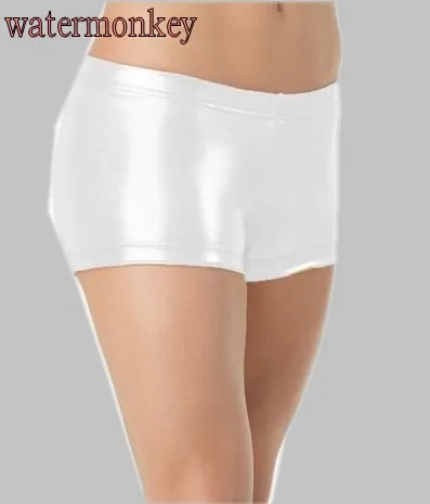 Блестящие балетные танцевальные шорты с низкой талией женские для тренировок