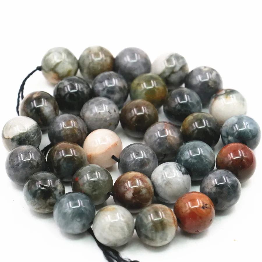 Round 6mm 8mm 10mm 12mm Gray South African Eagle Eye Stone Necklace Beads DIY Fashion Jewelry Making Design Gift | Украшения и