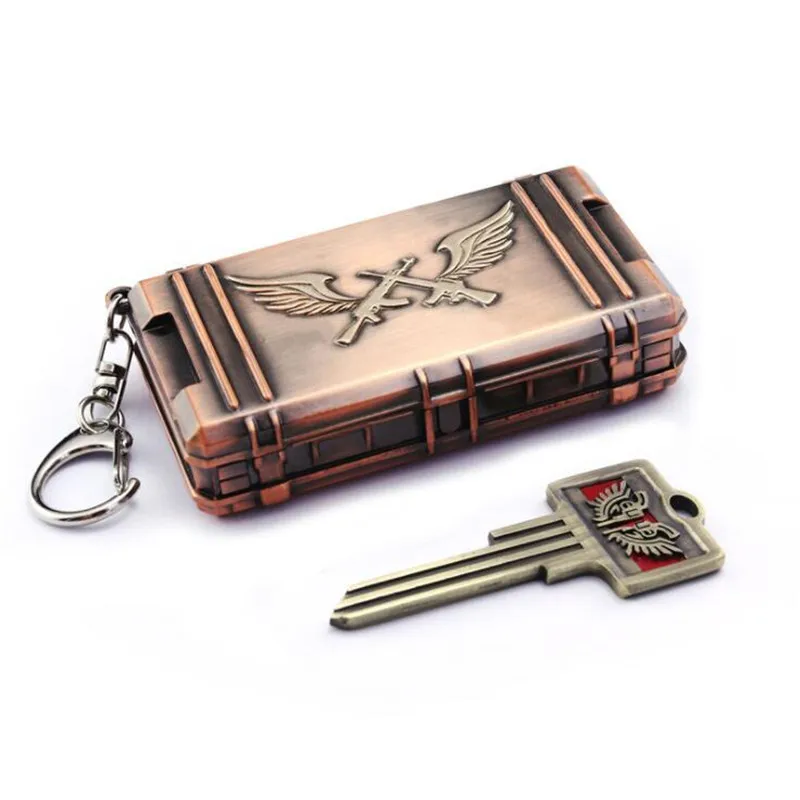 Game PUBG Triumph Treasure Box Chest Playerunknown's Battlegrounds Cosplay Props Funny Fancy Key Chain Set | Тематическая