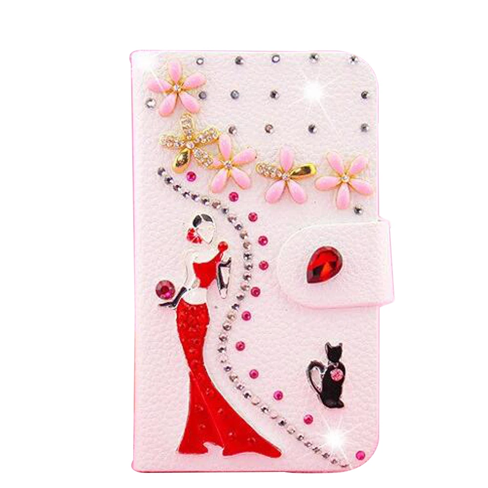 Unique&ampBeautiful Fashion Phone Case For Galaxy J5 Prime /ON5 2016 Bling Crystal Diamond 3D Handmade Wallet Stand Flip Cover |