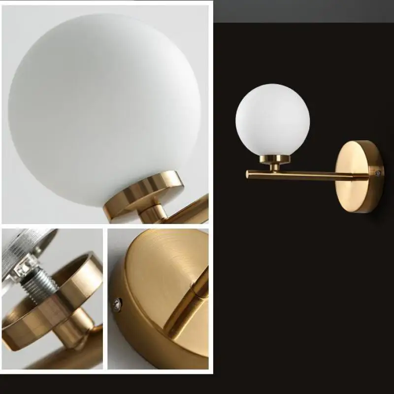 Современная Минималистичная светодиодная настенная лампа стеклянный