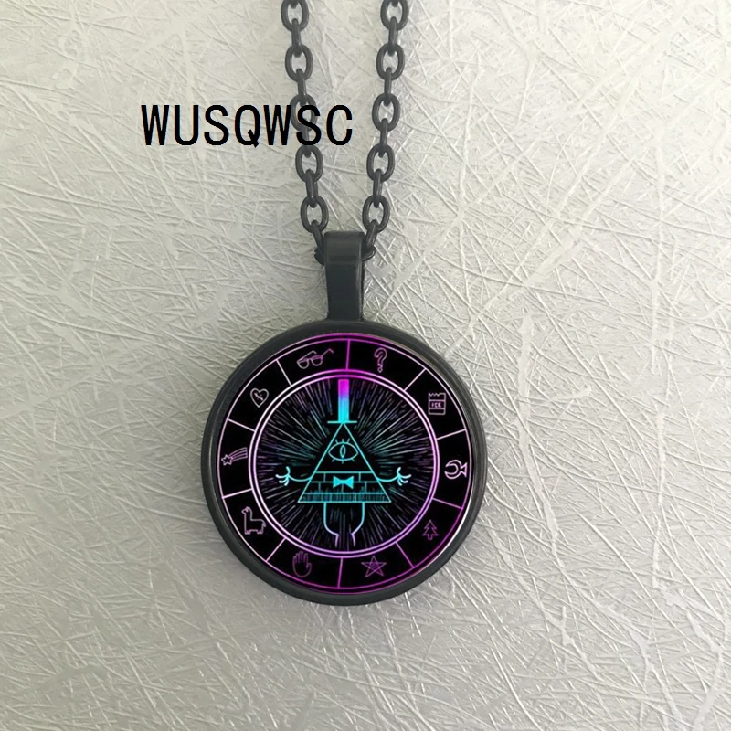 Аниме Гравити Фолз ожерелье Билла шифра колесо загадки стеклянный узор