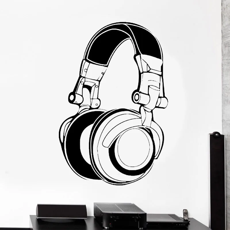 

Music Wall decoration Headphone sign Decals Music In My Soul Room Decoration Removeable Decal Art Poster Mural DA20