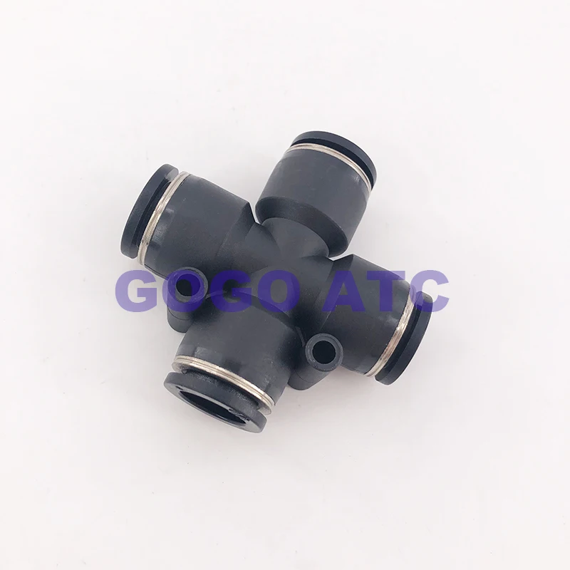 Pneumatic quick connector PZA1/4 1/2 3/8 5/32 5/16 plastic cross four-way inch air pipe insertion | Обустройство дома