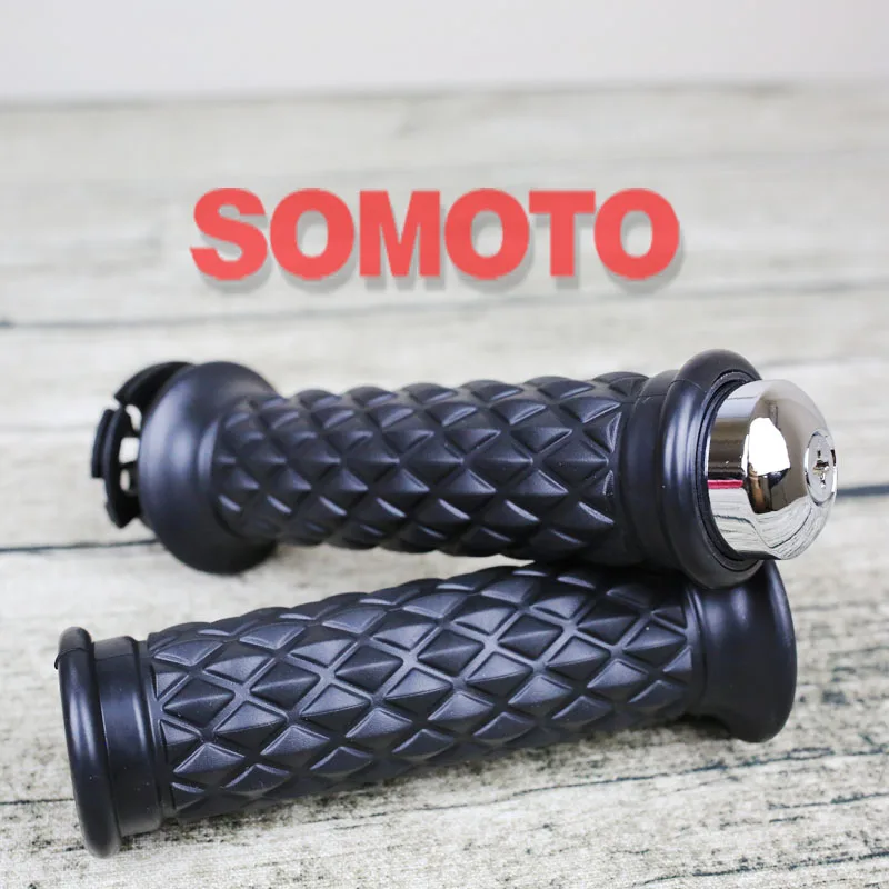 Винтажные мотоциклетные решетчатые ручки для бара Кафе Racer черные коричневые