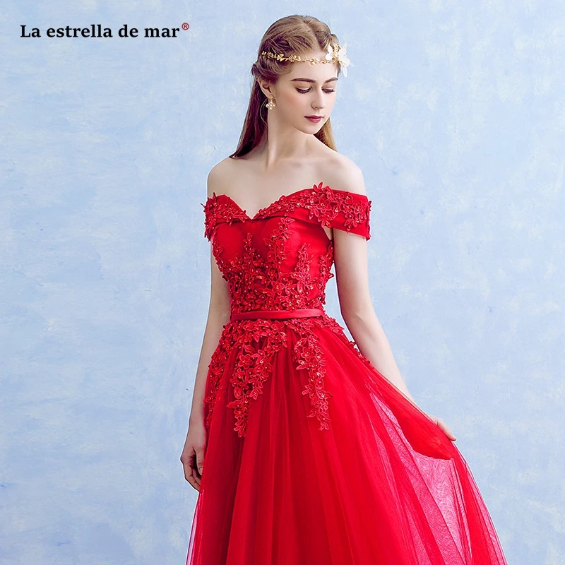 

Vestido De Madrinha Para Casamento New Tulle Beaded Sexy V Neck OFF Shoulder A Line Burgundy Bridesmaid Dresses Short Wedding
