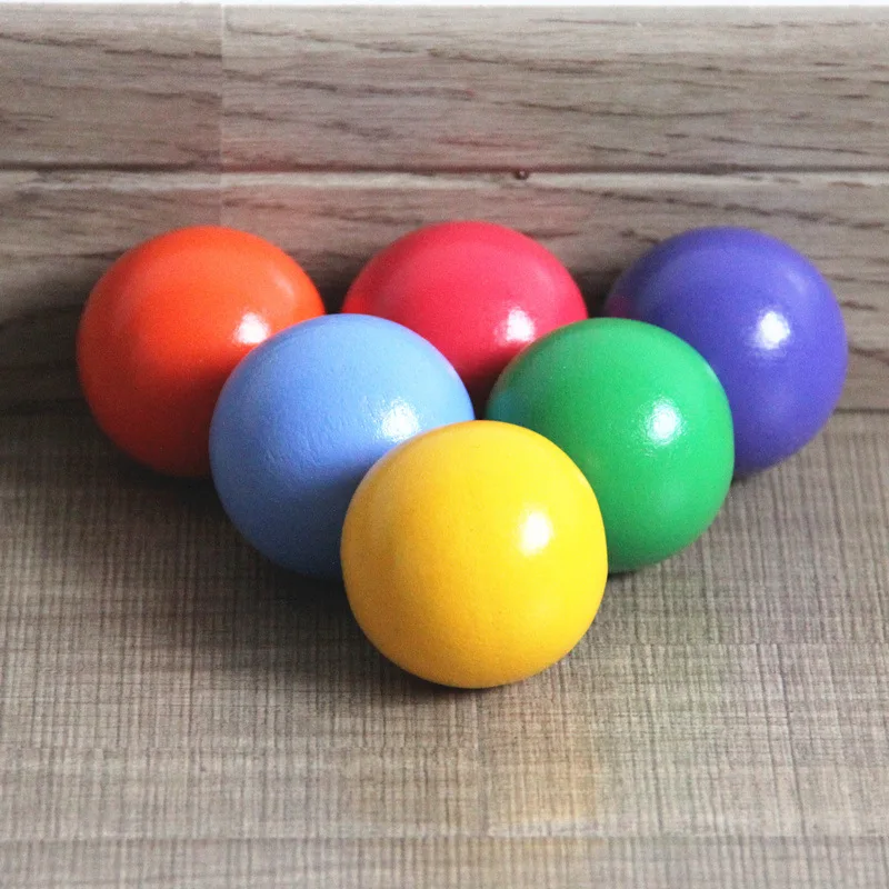 Treendpool Необычные Детские деревянные игрушки 6 шт. Набор цветных деревянных шаров