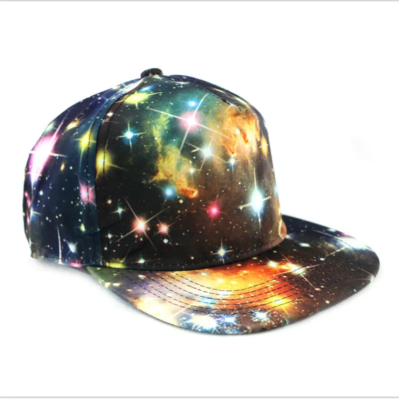 Новая мода галактика хип-хоп бейсболки унисекс Snapback шапки повседневные Bone кепки