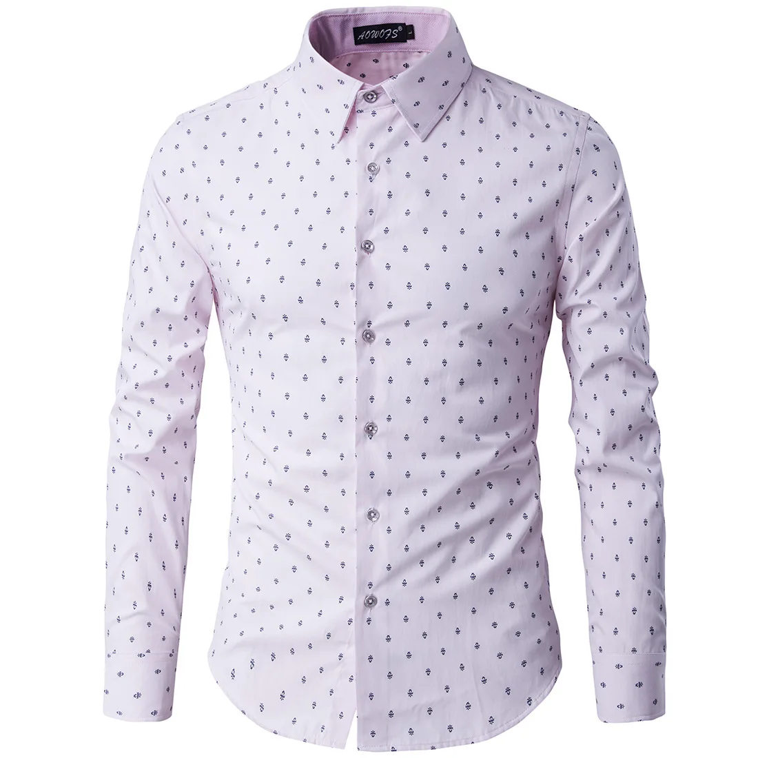 Camisas Promotion настоящие повседневные рубашки Мужская рубашка с длинными рукавами и принтом в английском стиле