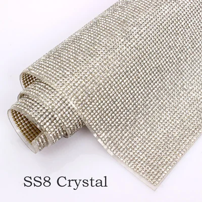 SS8/SS6 24*40 см стеклянная отделка горного хрусталя исправление стразами кристалл