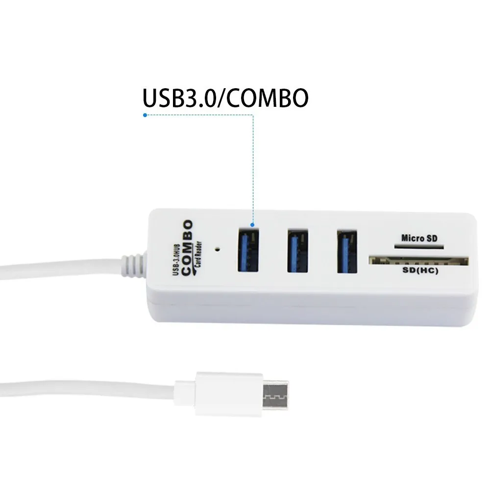 USB 3 0 Тип C комбинированный мультиконцентратор 5 до портов мульти кардридер Sd/Cf/C Otg