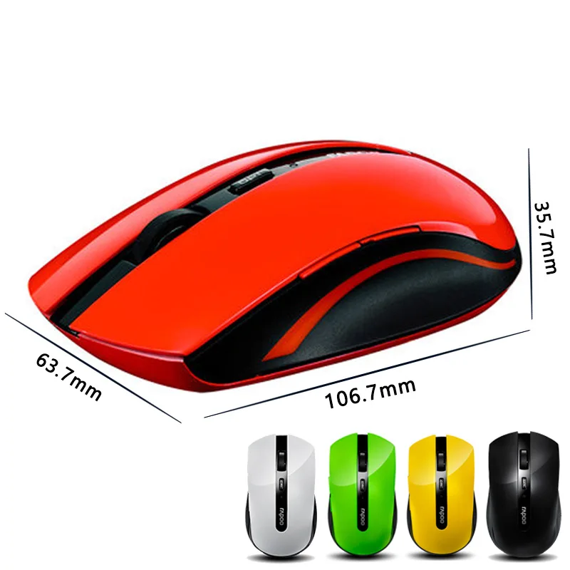 Оригинальная Беспроводная оптическая офисная мышь Rapoo с регулировкой 1000DPI для