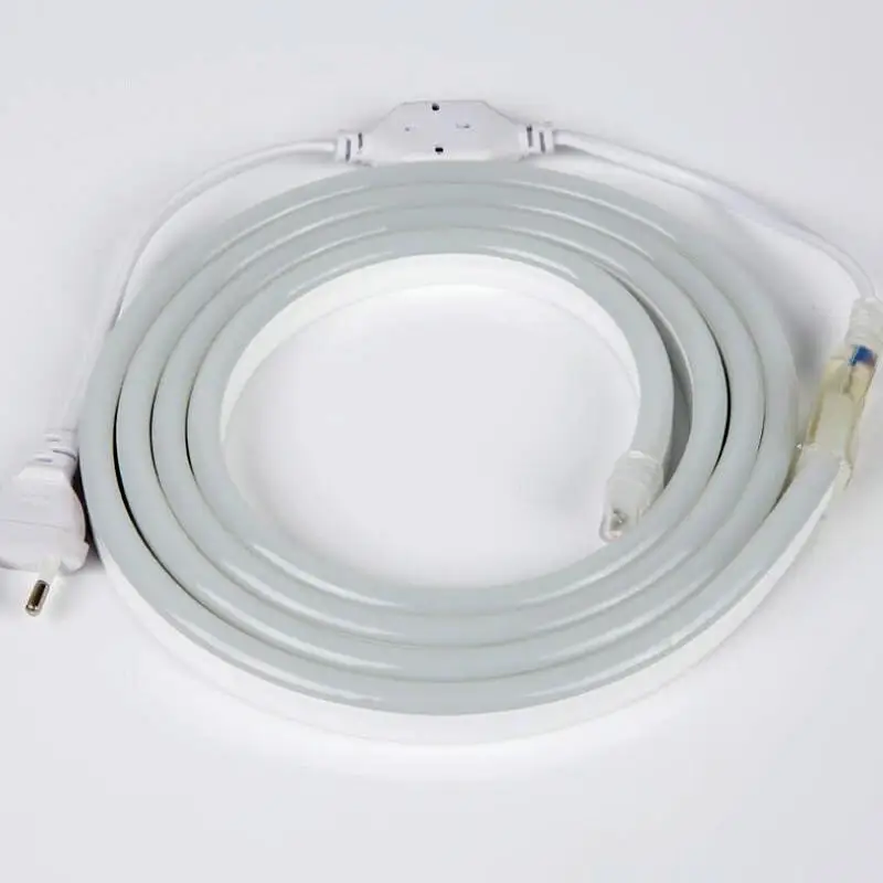 AC220V RGB светодиодная неоновая веревка SMD 5050 80 светодиодов/м водонепроницаемая гибкая мягкая