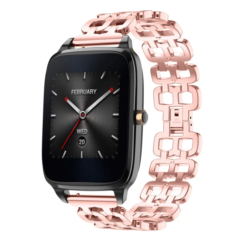 Браслет с цепочкой из нержавеющей стали для Asus ZenWatch2 ремешок смарт часов Huami Amazfit 2