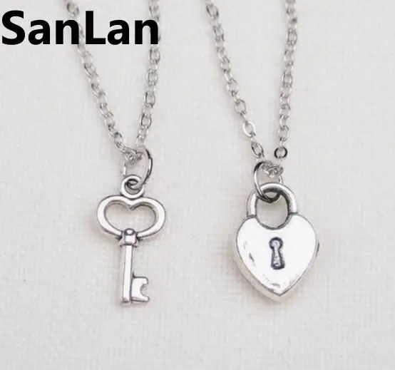 2 лучший друг замок и ключ ожерелья к сердцу ожерелье Дружба подарок для пары его
