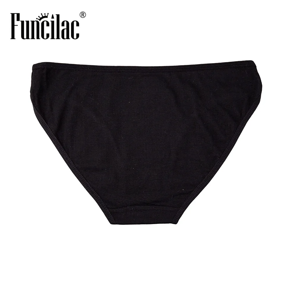 FUNCILAC женское нижнее белье однотонные хлопковые трусы с милым принтом 5