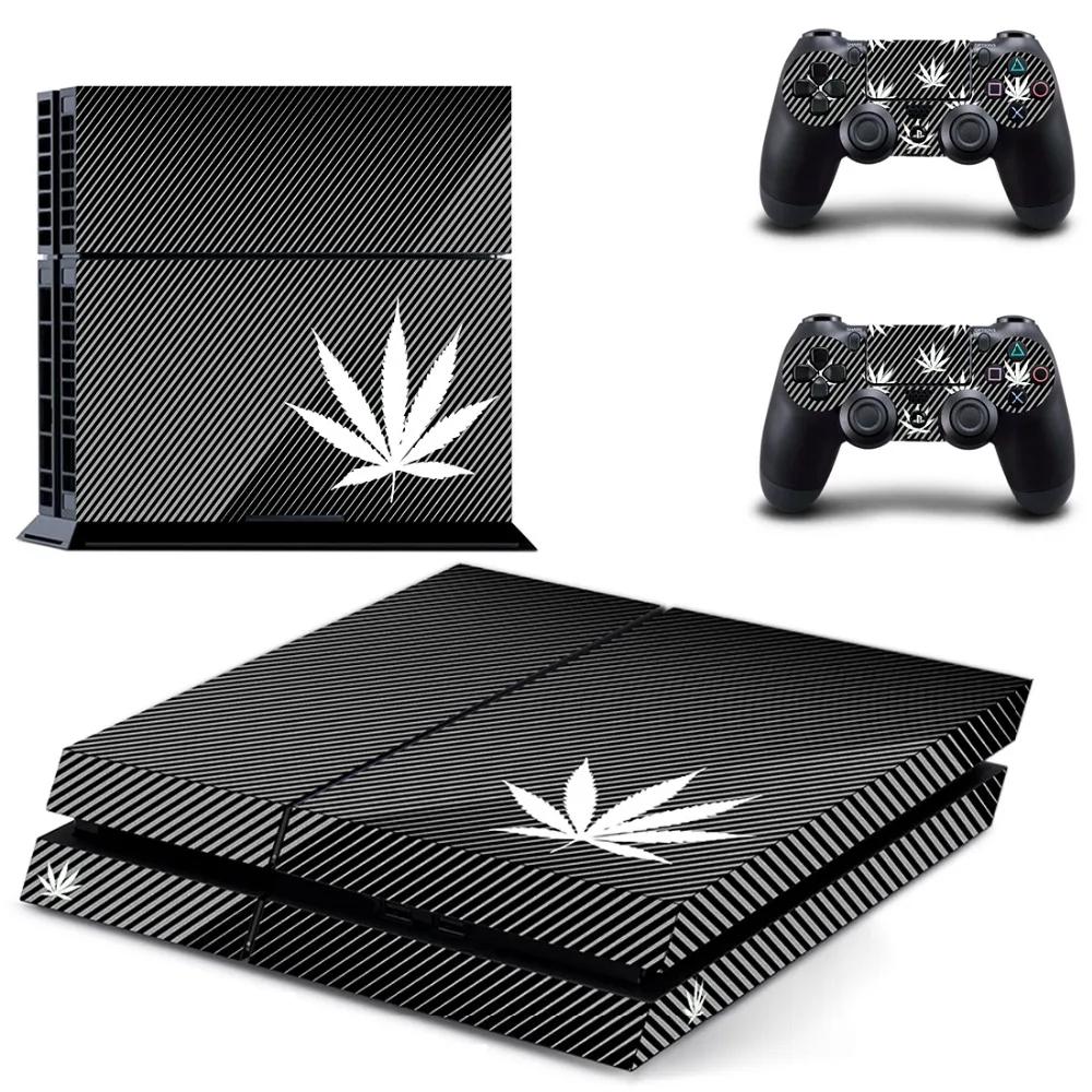 Виниловая наклейка на кожу PS4 с зеленым листом для Sony Playstation 4 консоли Dualshock и 2