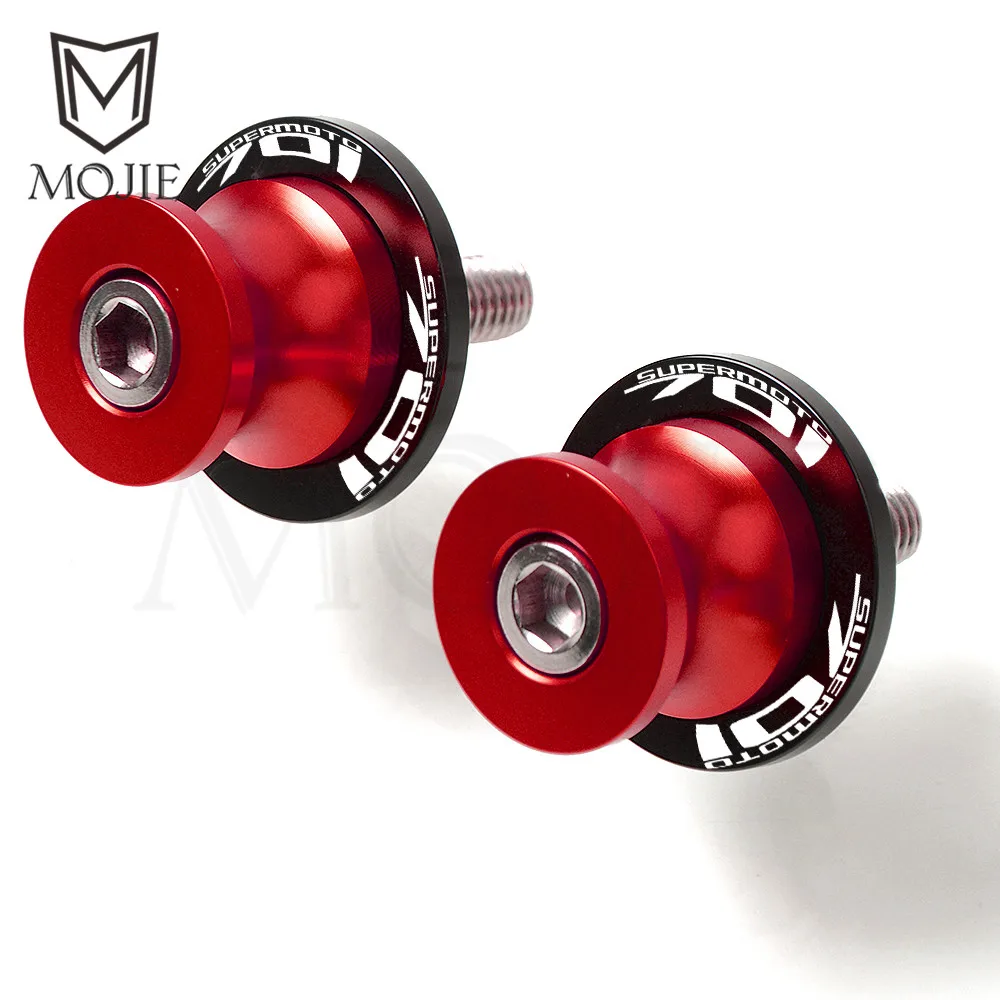 RD 8mm 701Supermoto Для Husqvarna 701 Supermoto- мотоциклетный маятник Катушки слайдер задний маятник Swingarm крышка Подставка винты Paddock - Цвет: RD 8mm 701Supermoto