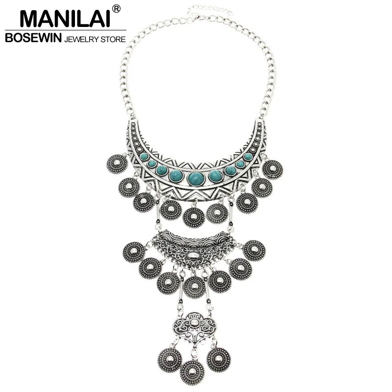 Женское винтажное платье с бусинами из смолы длинное ожерелье и кулоны ручной