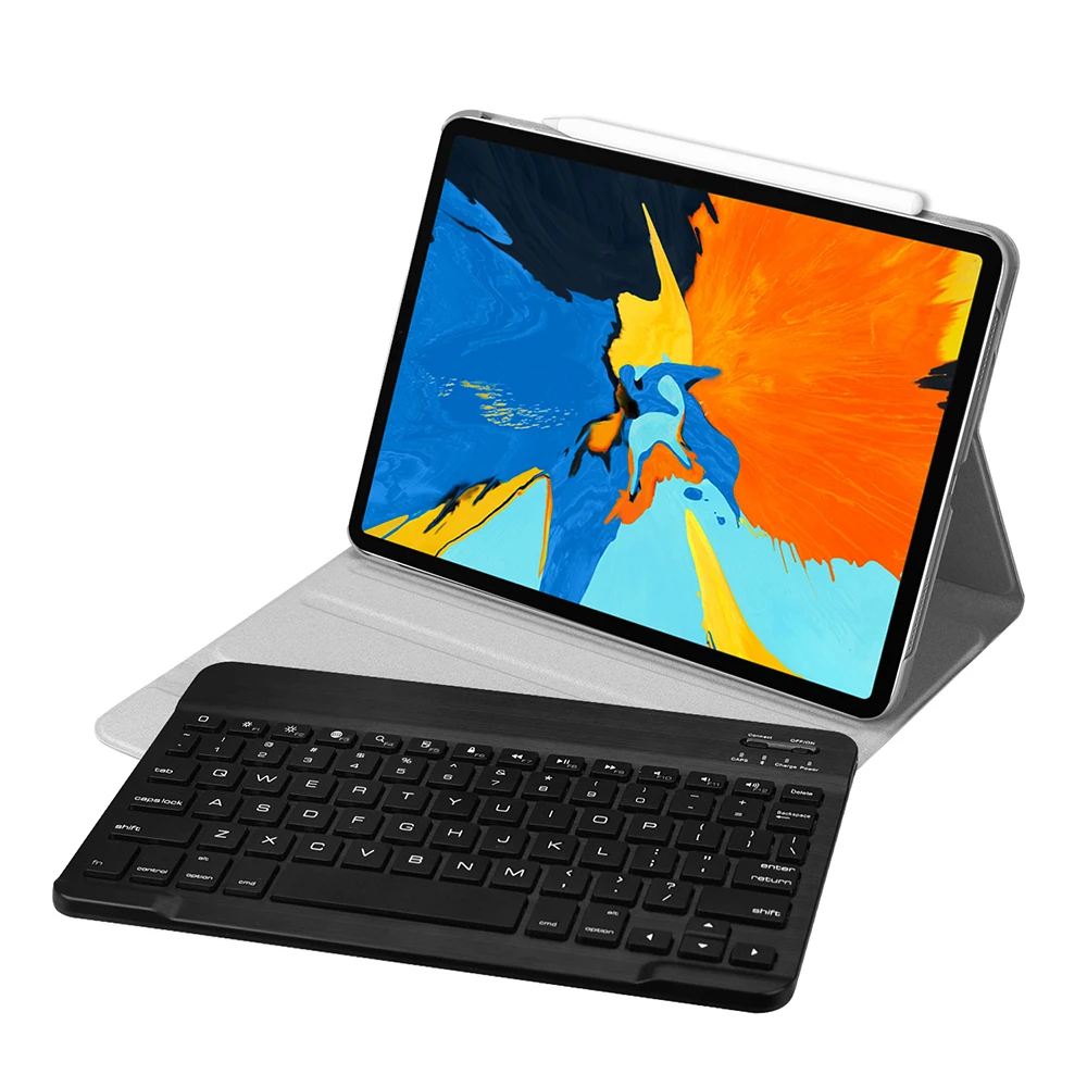 Кожаный чехол для iPad Pro 11 с Bluetooth клавиатурой умный беспроводной планшета базовый