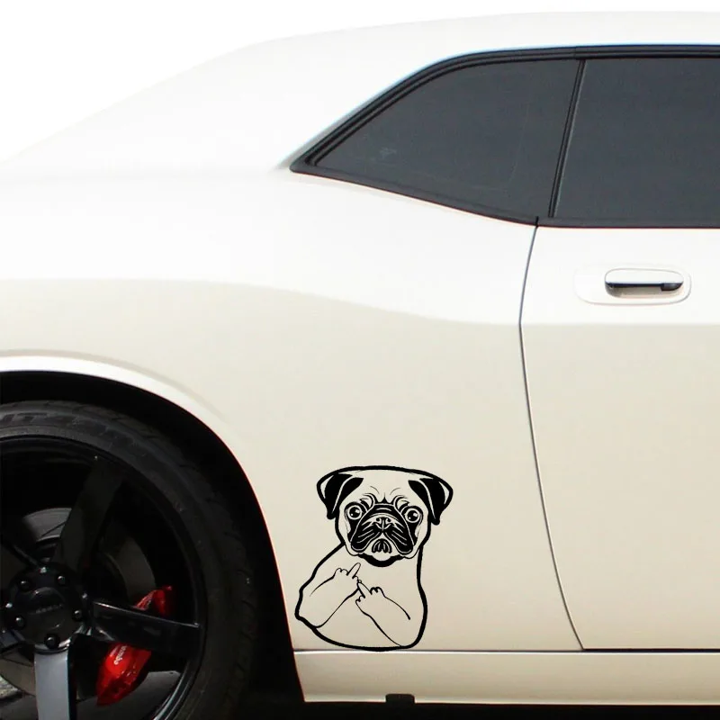 

YJZT 10.5CM*14CM Dog Animal Interesting Personality Car Vinyl Sticker Decals Black/Silver C10-00393