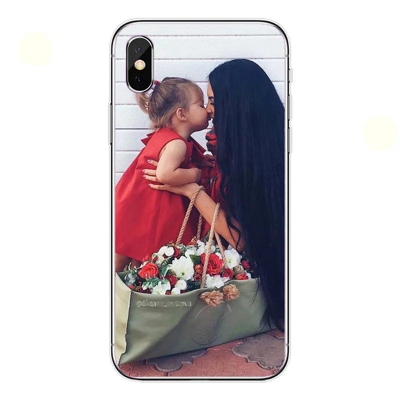 Модный черный коричневый Чехол для мамы девочки королевы 01 IPhone X XS Max XR 8 7 6 6s Plus 5 5S SE