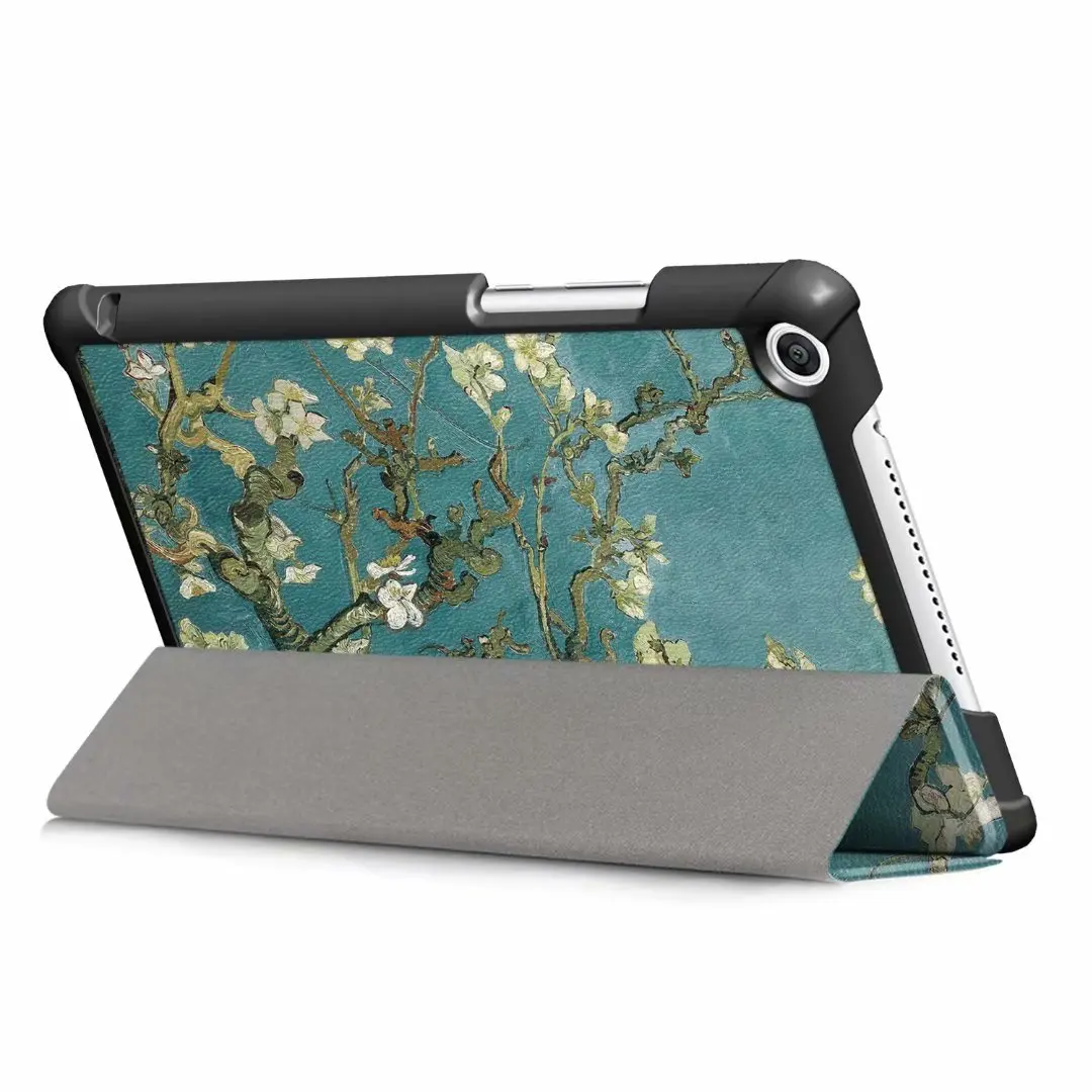 Тонкий флип из искусственной кожи чехол для huawei MediaPad M5 lite 8 JDN2-W09/AL00 8,0 дюймов умный чехол для huawei m5 lite 8 Чехол+ пленка+ ручка