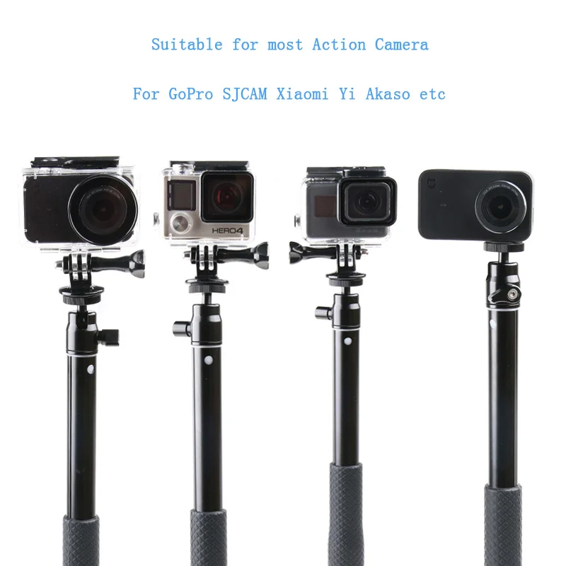 Выдвижная селфи палка 36 ''со штативом крепление для GoPro Hero 7 6 5 SJCAM Akaso смартфонов