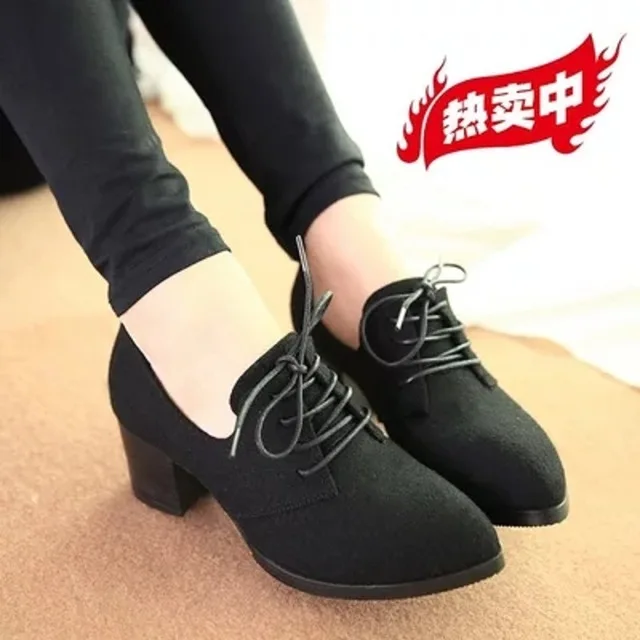 2018 Весна и осень в стиле ретро женские остроконечные обувь с острым носком одной