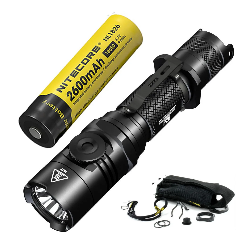 NITECORE P26 1000LM светодиодный бесступенчатый тактический фонарь поворотный охотничий