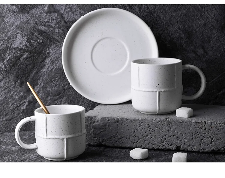Simple ceramic teapot cold water bottle retro white set coffee afternoon tea cup mug milk can sugar bowl mx6221104