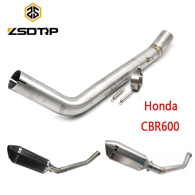 Выхлопная труба ZSDTRP для гонок зажим изгиба выхлопной трубы Honda CBR600RR 2007-2014 без