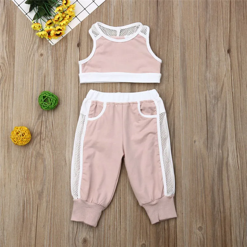 Комплект из 2 предметов для новорожденных девочек летний укороченный топ и