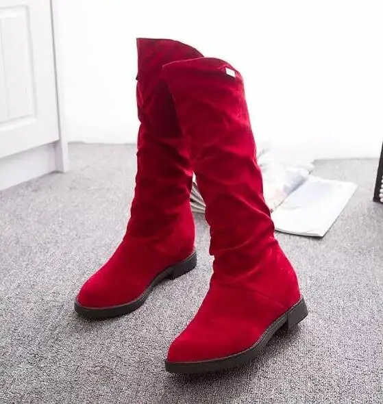 Женские ботинки сезон осень-зима матовые женские из флока женская обувь на