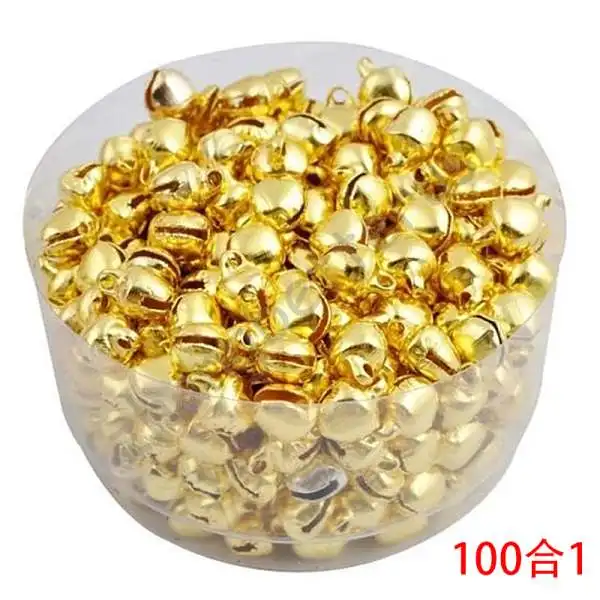 gold 100 шт железные колокольчики серебро золото Красочные - Цвет: gold