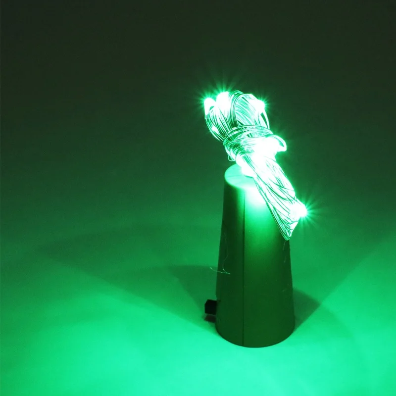 Green 20LED медная проволока струнный светильник с пробка для бутылок для стекла ремесло Волшебные украшения на День святого Валентина, свадьбу лампа бар рождественские Вечерние - Цвет: Green