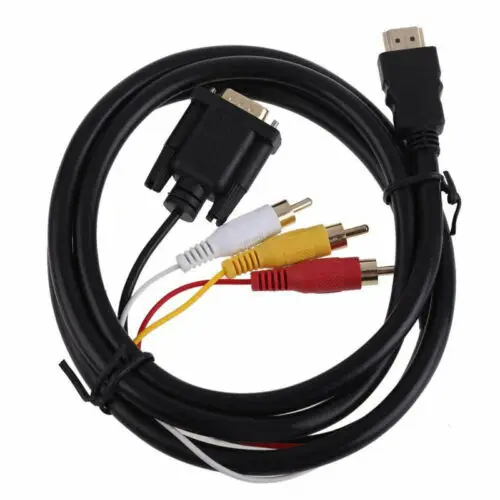 5 футовый HDMI в VGA/3 RCA Кабель адаптер композитный разъем для HDTV PC| |