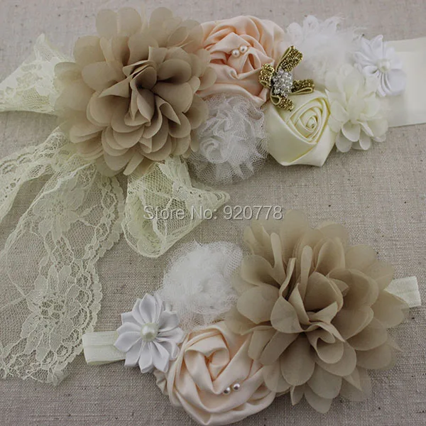 2 шт./компл. винтажная лента цвета слоновой кости ремень повязка на голову с