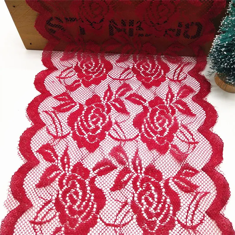 2018 Новинка 2 ярда кружевная лента высокого качества ткань Африканская узор розы 15