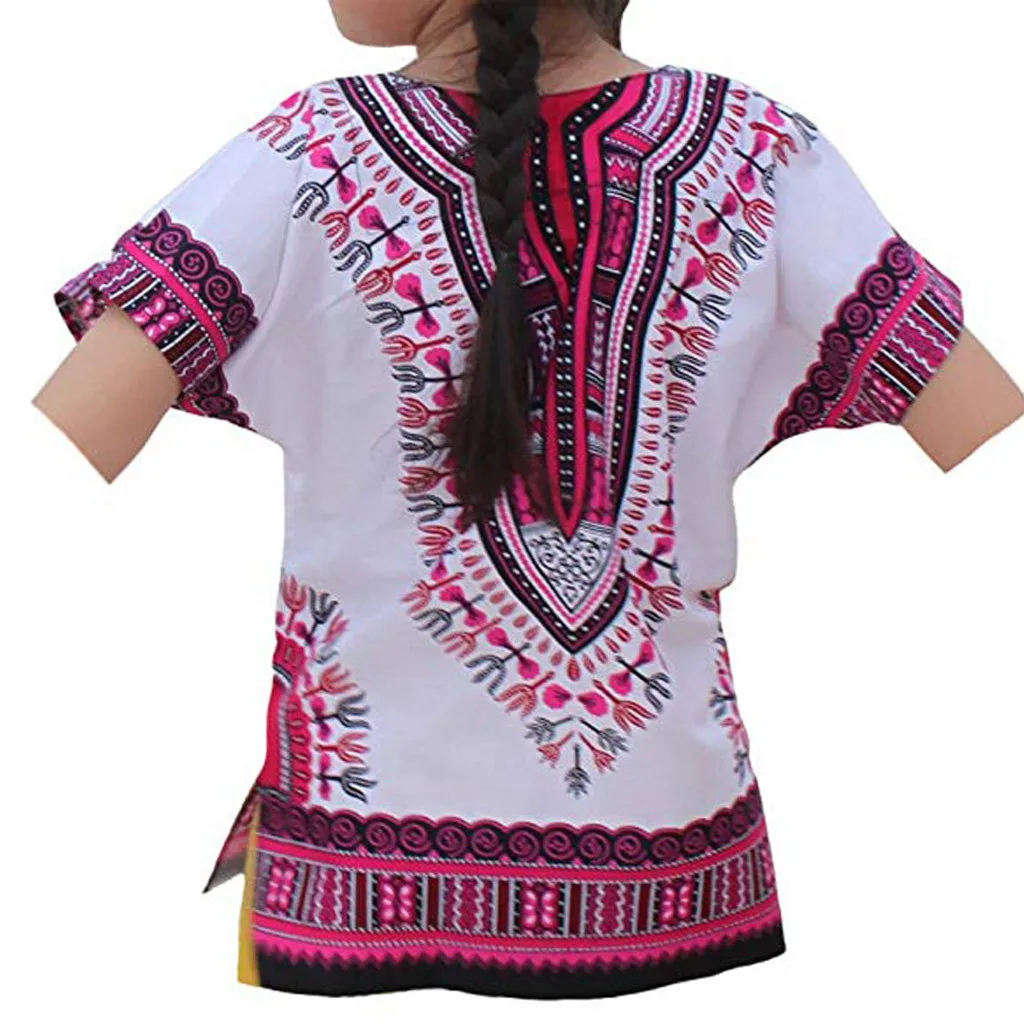 LONSANT/футболка для малышей Яркая футболка в африканском стиле мальчиков и девочек