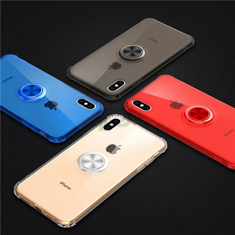 Чехол для iPhone Xr Xs max 7 8 6 S Plus X Прозрачное Кольцо из мягкого ТПУ с
